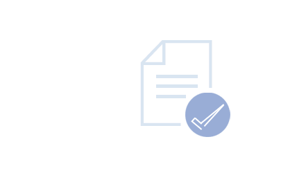 icono de un documento y un visto