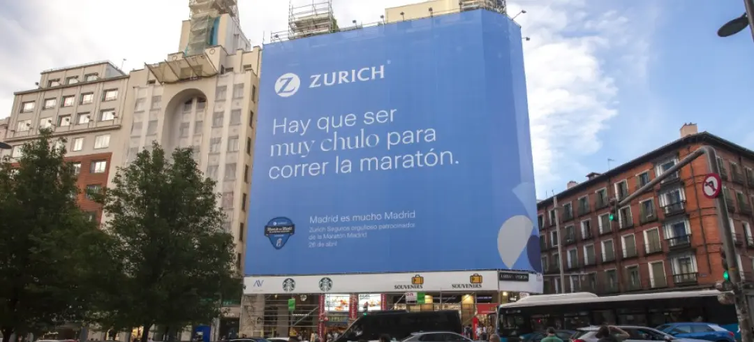 Lona de Zurich Seguros por la Zurich RNR Maratón Madrid